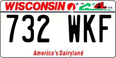 WI license plate 732WKF