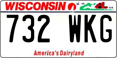 WI license plate 732WKG
