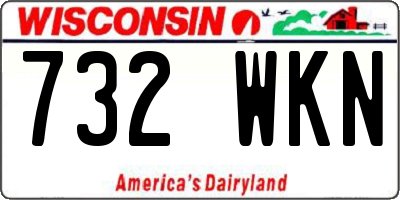 WI license plate 732WKN