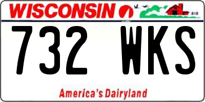 WI license plate 732WKS
