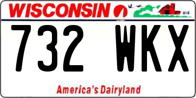 WI license plate 732WKX