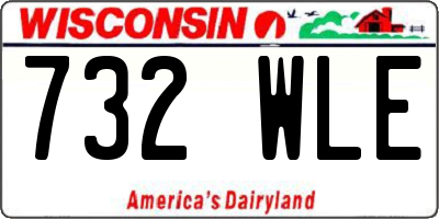 WI license plate 732WLE