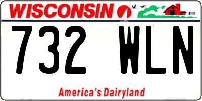 WI license plate 732WLN