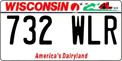 WI license plate 732WLR