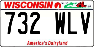WI license plate 732WLV