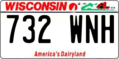 WI license plate 732WNH