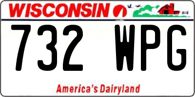 WI license plate 732WPG