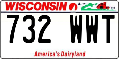 WI license plate 732WWT