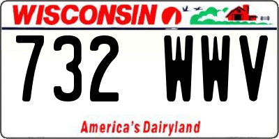 WI license plate 732WWV