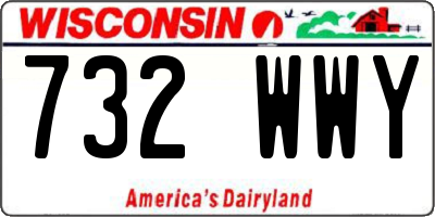 WI license plate 732WWY