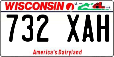 WI license plate 732XAH