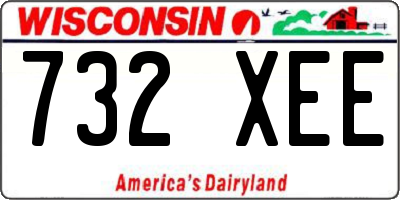 WI license plate 732XEE