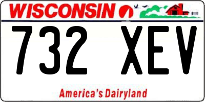 WI license plate 732XEV