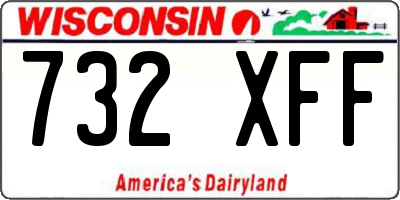 WI license plate 732XFF