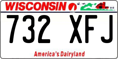 WI license plate 732XFJ