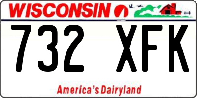 WI license plate 732XFK