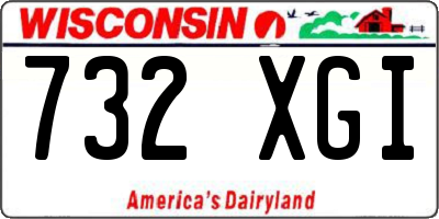 WI license plate 732XGI