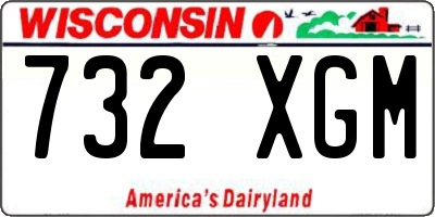 WI license plate 732XGM