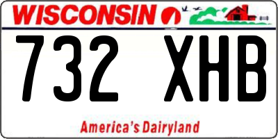 WI license plate 732XHB