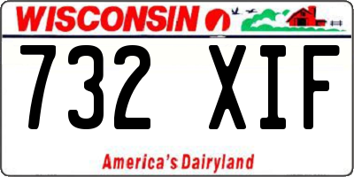 WI license plate 732XIF
