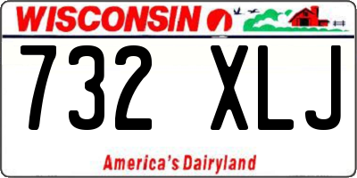 WI license plate 732XLJ