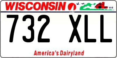 WI license plate 732XLL