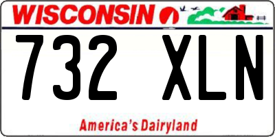 WI license plate 732XLN