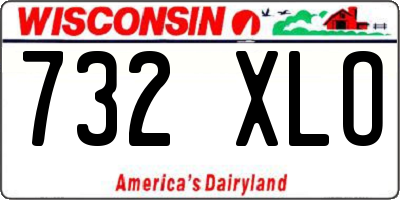 WI license plate 732XLO