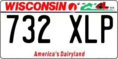WI license plate 732XLP