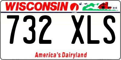 WI license plate 732XLS