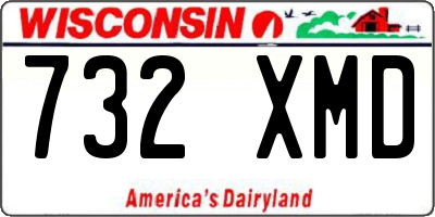 WI license plate 732XMD