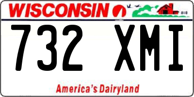 WI license plate 732XMI