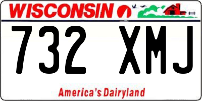 WI license plate 732XMJ