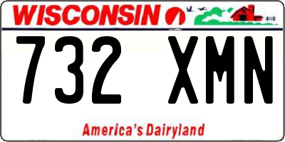 WI license plate 732XMN