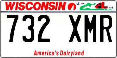 WI license plate 732XMR