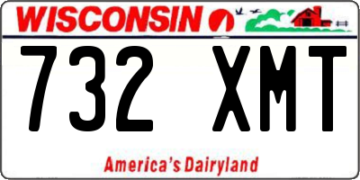 WI license plate 732XMT