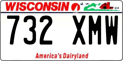 WI license plate 732XMW