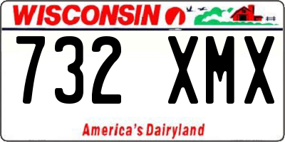 WI license plate 732XMX