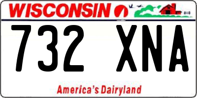 WI license plate 732XNA