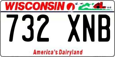 WI license plate 732XNB