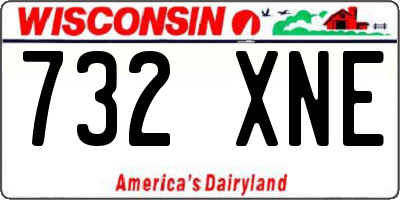 WI license plate 732XNE