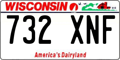 WI license plate 732XNF