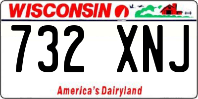 WI license plate 732XNJ