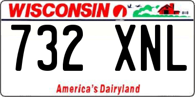 WI license plate 732XNL