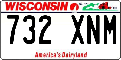 WI license plate 732XNM