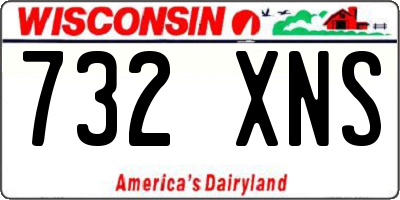 WI license plate 732XNS