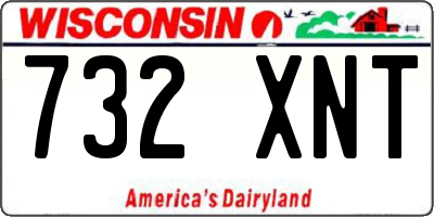 WI license plate 732XNT