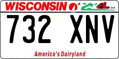 WI license plate 732XNV