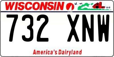 WI license plate 732XNW