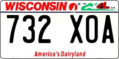 WI license plate 732XOA
